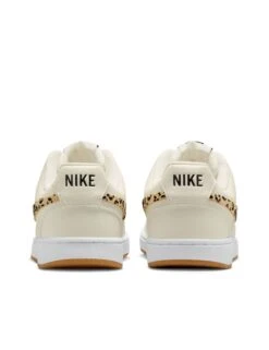 Nike Court Vision Low Shoes - Sail/Black/White/Flax Casual Trainers -The Sports Edit Store nike court vision shoes sail black white flax hf9552 100 3