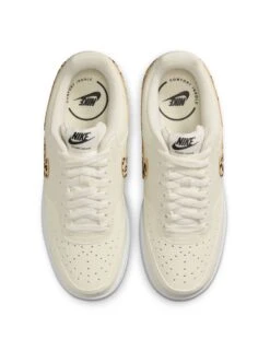 Nike Court Vision Low Shoes - Sail/Black/White/Flax Casual Trainers -The Sports Edit Store nike court vision shoes sail black white flax hf9552 100 4