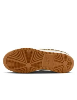 Nike Court Vision Low Shoes - Sail/Black/White/Flax Casual Trainers -The Sports Edit Store nike court vision shoes sail black white flax hf9552 100 6