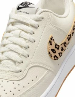 Nike Court Vision Low Shoes - Sail/Black/White/Flax Casual Trainers -The Sports Edit Store nike court vision shoes sail black white flax hf9552 100 7