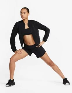 Nike Dri-FIT Bliss Bomber Jacket - Black -The Sports Edit Store nike dri fit bliss bomber jacket black dv9451 010 3