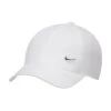 Nike Dri-FIT Club Unstructured Metal Swoosh Cap - White/Metallic Silver -The Sports Edit Store nike dri fit club unstructured metal swoosh cap white silver fb5372 100 1