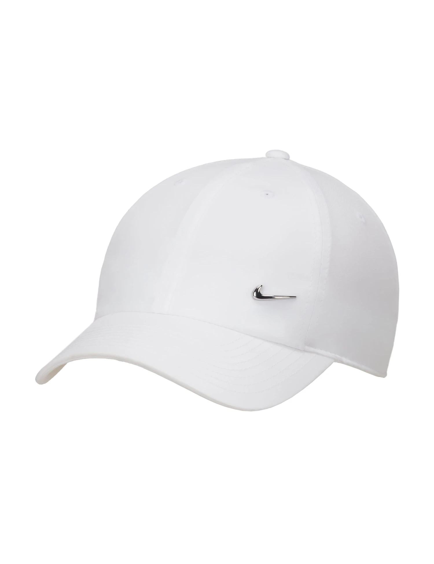 Nike Dri-FIT Club Unstructured Metal Swoosh Cap - White/Metallic Silver 3 Nike Dri-FIT Club Unstructured Metal Swoosh Cap - White/Metallic Silver