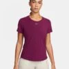 Nike Dri-FIT One Luxe Women's Short-Sleeve Top - Bordeaux -The Sports Edit Store nike dri fit one luxe short sleeve top bordeaux silver dd0618 611 1