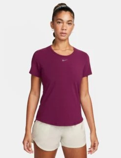 Nike Dri-FIT One Luxe Women's Short-Sleeve Top - Bordeaux