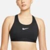 Nike Dri-FIT Swoosh Sports Bra with Adjustable Band - Black/Grey