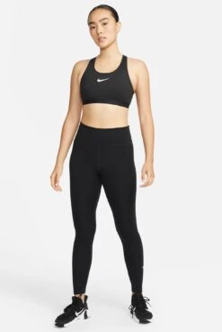 Nike Dri-FIT Swoosh Sports Bra with Adjustable Band - Black/Grey 13 Nike Dri-FIT Swoosh Sports Bra with Adjustable Band - Black/Grey -The Sports Edit Store nike dri fit swoosh sports bra black dark smoke grey white DD0428 010 5
