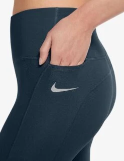Nike Epic Fast Pocket Running Leggings - Armory Navy/Reflective Silver -The Sports Edit Store nike epic fast pocket running leggings navy silver cz9240 478 3