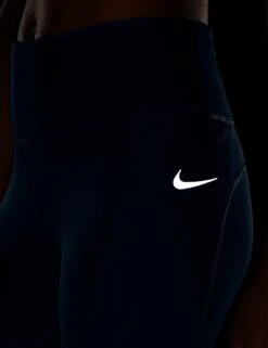 Nike Epic Fast Pocket Running Leggings - Armory Navy/Reflective Silver -The Sports Edit Store nike epic fast pocket running leggings navy silver cz9240 478 4