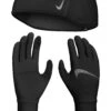 Nike Essential Headband and Glove Set - Black/Silver 2 Nike Essential Headband and Glove Set - Black/Silver -The Sports Edit Store nike essential headband and glove set black silver n1000598 082