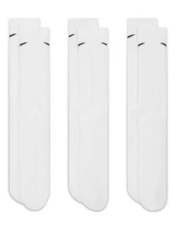 Nike Everyday Plus Cushioned Training Socks (3 Pairs) - White -The Sports Edit Store nike everyday plus cushioned socks 3 pairs white sx6888 100 7