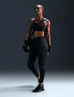 Nike Go High Waisted 7/8 Leggings With Pockets - Black 14 Nike Go High Waisted 7/8 Leggings With Pockets - Black -The Sports Edit Store nike go high waisted 7 8 leggings with pockets black fz0005 010 6