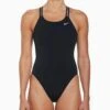Nike HydraStrong Solid Spiderback 1-Piece Swimsuit - Black