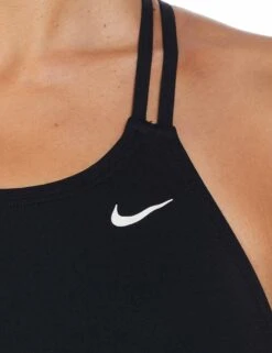 Nike HydraStrong Solid Spiderback 1-Piece Swimsuit - Black -The Sports Edit Store nike hydrastrong solid spiderback 1 piece swimsuit black NESSA003 001 2
