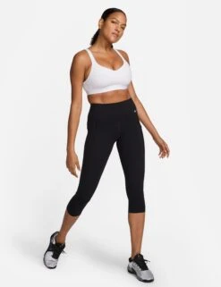 Nike Indy High Support Sports Bra - White/Stone Mauve -The Sports Edit Store nike indy high support sports bra white mauve fd1068 100 3