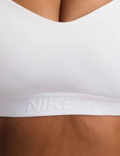 Nike Indy High Support Sports Bra - White/Stone Mauve -The Sports Edit Store nike indy high support sports bra white mauve fd1068 100 5