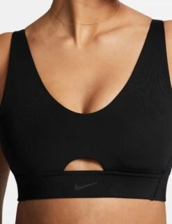 Nike Indy Plunge Cutout Sports Bra - Black/Smoke Grey -The Sports Edit Store nike indy plunge cutout sports bra black grey DV9837 010 3