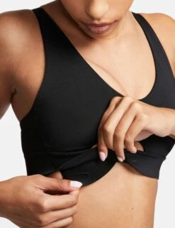 Nike Indy Plunge Cutout Sports Bra - Black/Smoke Grey -The Sports Edit Store nike indy plunge cutout sports bra black grey DV9837 010 5