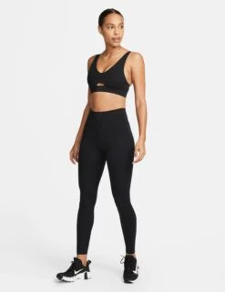 Nike Indy Plunge Cutout Sports Bra - Black/Smoke Grey -The Sports Edit Store nike indy plunge cutout sports bra black grey DV9837 010 7