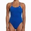 Nike Lace-Up Tie-Back 1-Piece Swimsuit - Game Royal -The Sports Edit Store nike lace up tie back 1 piece swimsuit game royal NESSA000 494 1
