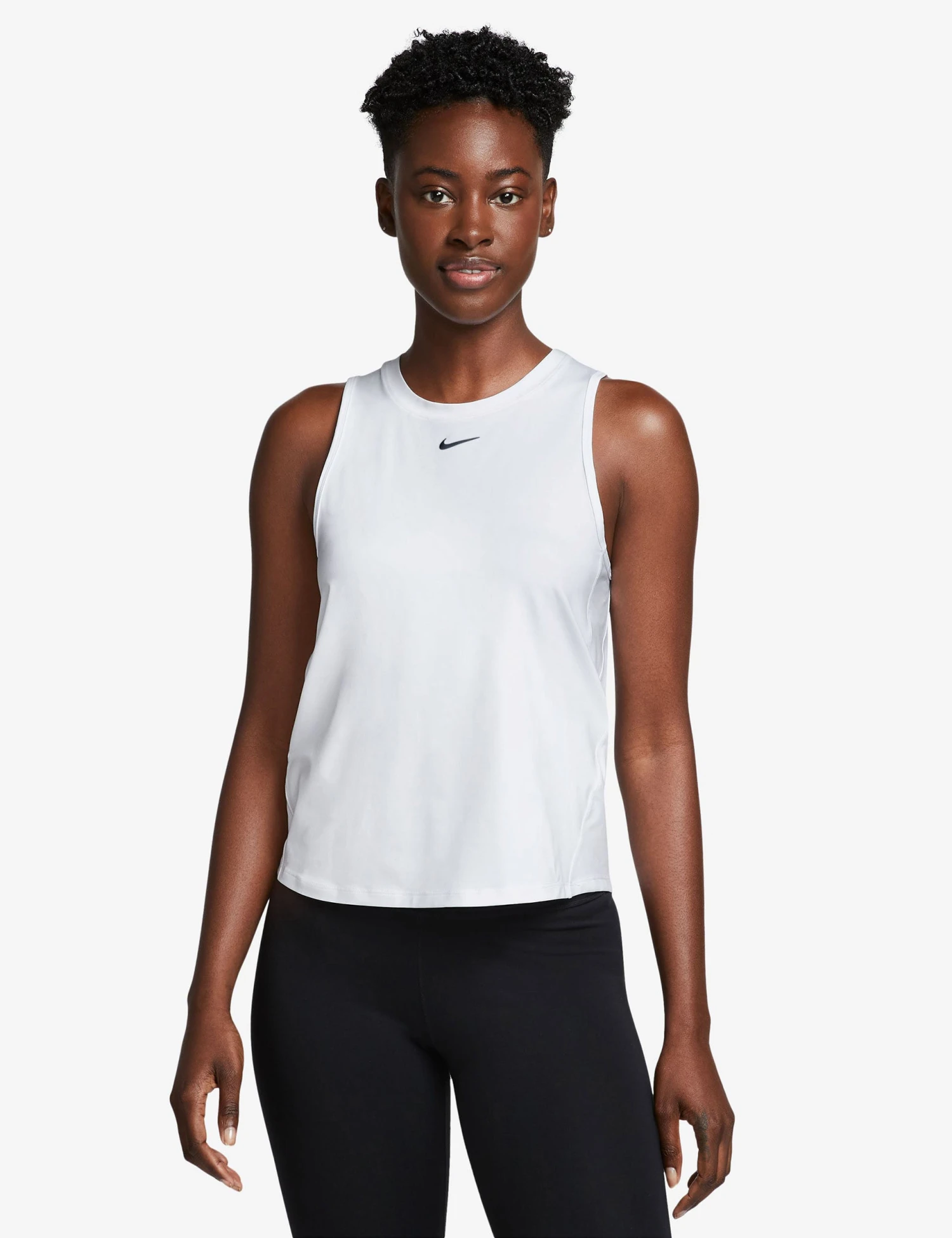 Nike One Classic Dri-FIT Tank Top - White/Black 3 Nike One Classic Dri-FIT Tank Top - White/Black