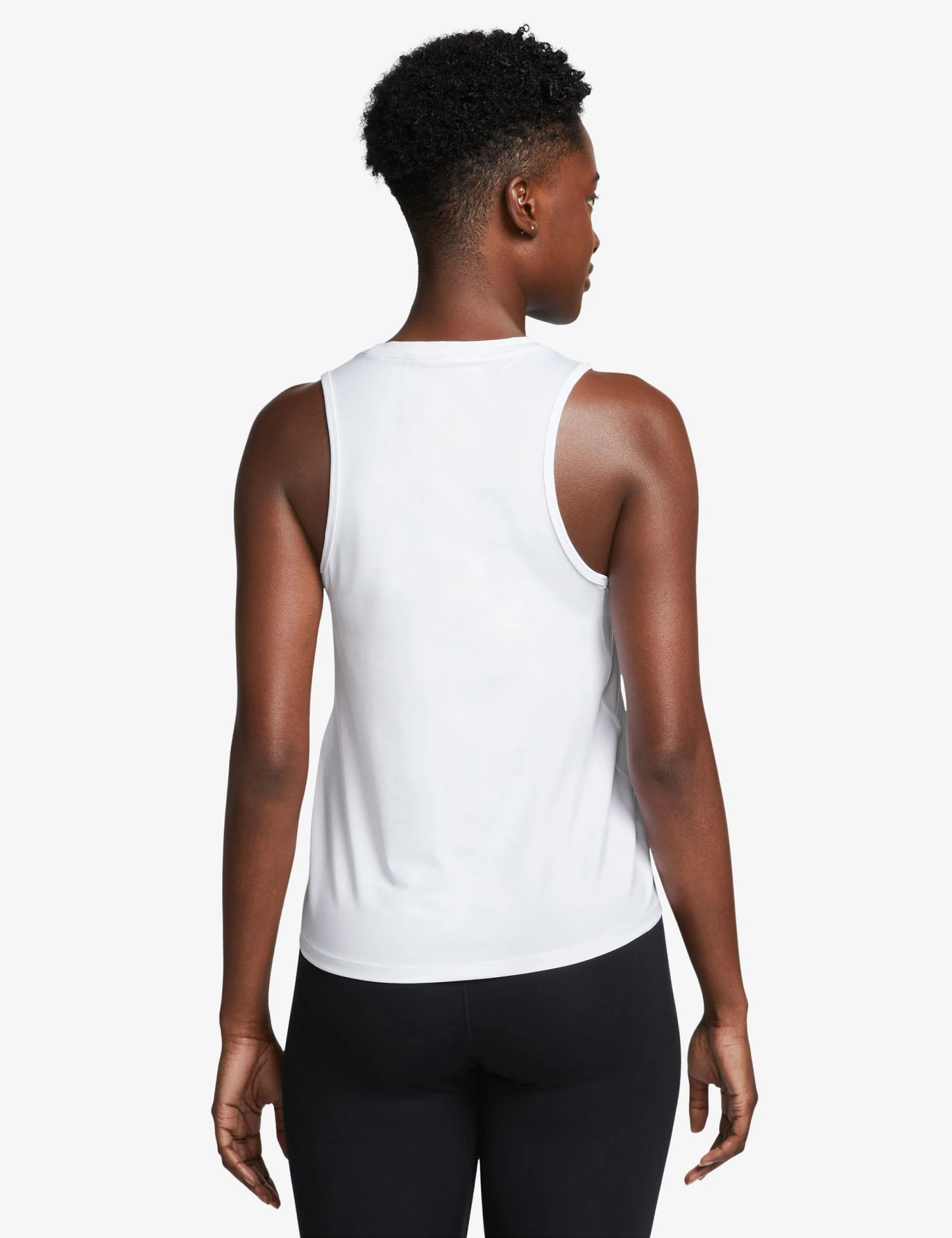 Nike One Classic Dri-FIT Tank Top - White/Black 4 Nike One Classic Dri-FIT Tank Top - White/Black - Image 2