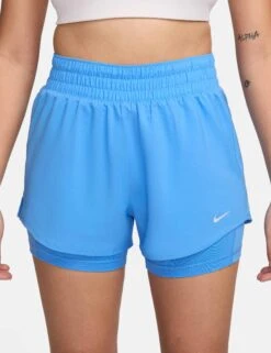 Nike One Dri-FIT 2-in-1 Shorts - University Blue/Reflective Silver