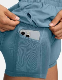 Nike One Dri-FIT 2-in-1 Shorts - Smokey Blue/Reflective Silver 9 Nike One Dri-FIT 2-in-1 Shorts - Smokey Blue/Reflective Silver -The Sports Edit Store nike one dri fit 2 in 1 shorts blue silver hv0576 006 5