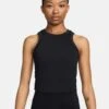 Nike One Fitted Dri-FIT Cropped Tank Top - Black -The Sports Edit Store nike one fitted dri fit cropped tank black fn2806 010 1