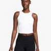 Nike One Fitted Dri-FIT Cropped Tank Top - White/Black 1 Nike One Fitted Dri-FIT Cropped Tank Top - White/Black -The Sports Edit Store nike one fitted dri fit cropped tank top white black fn2806 100 1