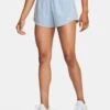 Nike One High Waisted 3" Brief-Lined Shorts - Light Armory Blue/Reflective Silver 1 Nike One High Waisted 3" Brief-Lined Shorts - Light Armory Blue/Reflective Silver -The Sports Edit Store nike one hw 3in brief lined shorts blue silver dx6014 441 1