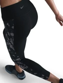 Nike One High Waisted 7/8 Printed Leggings - Black -The Sports Edit Store nike one hw 7 8 printed leggings black hj1103 010 6