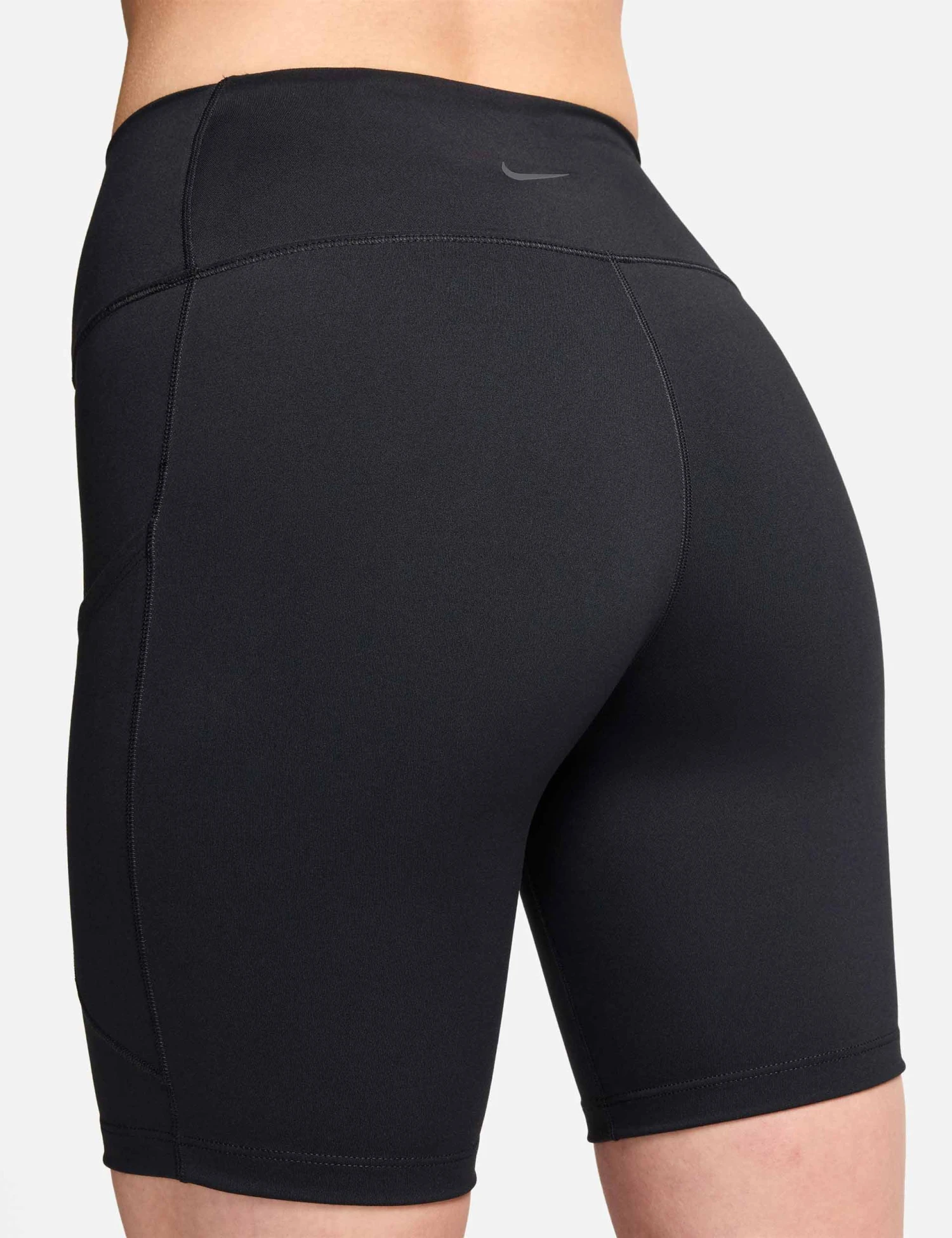 Nike One High Waisted 8" Biker Shorts - Black 6 Nike One High Waisted 8" Biker Shorts - Black - Image 4