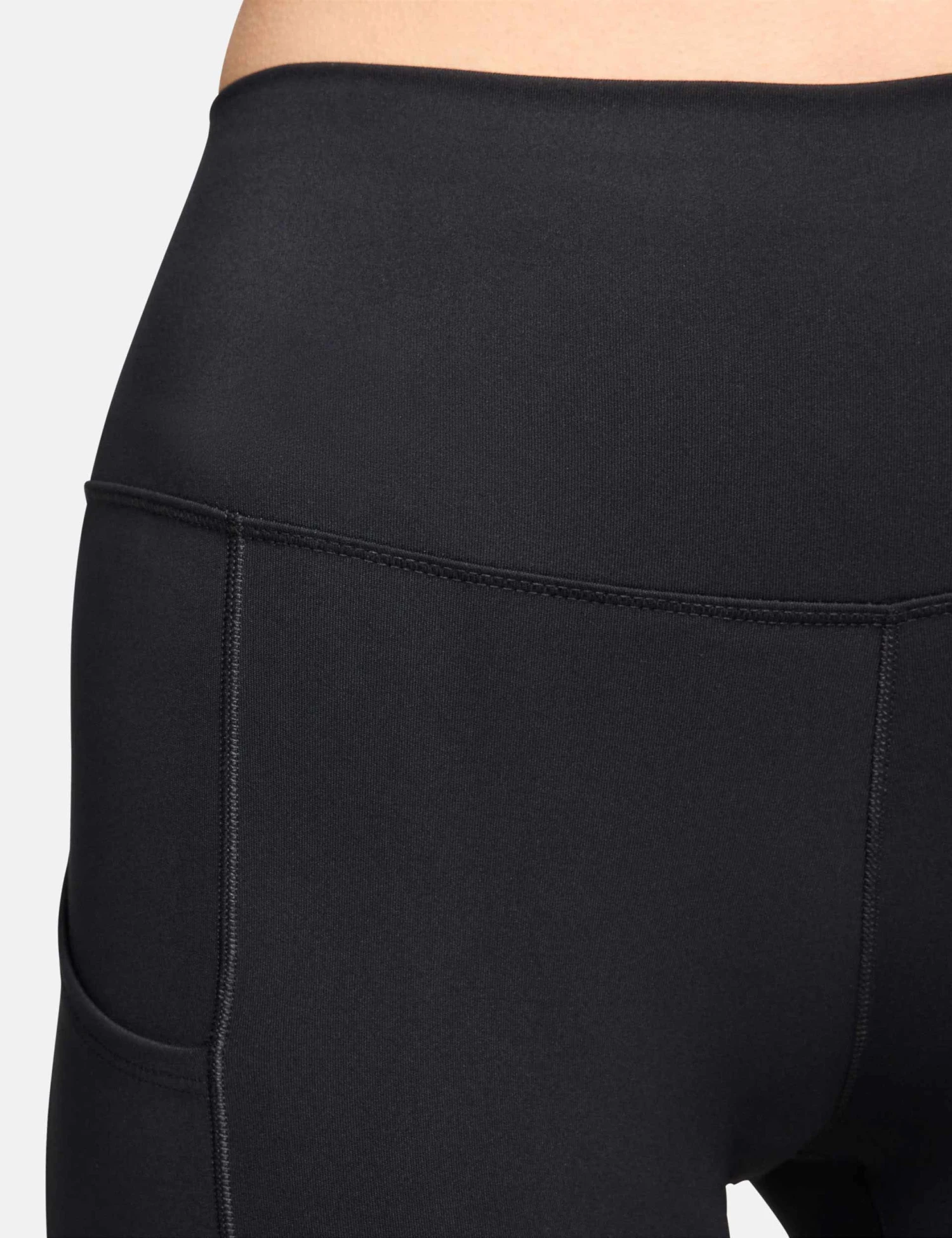 Nike One High Waisted 8" Biker Shorts - Black 7 Nike One High Waisted 8" Biker Shorts - Black - Image 5