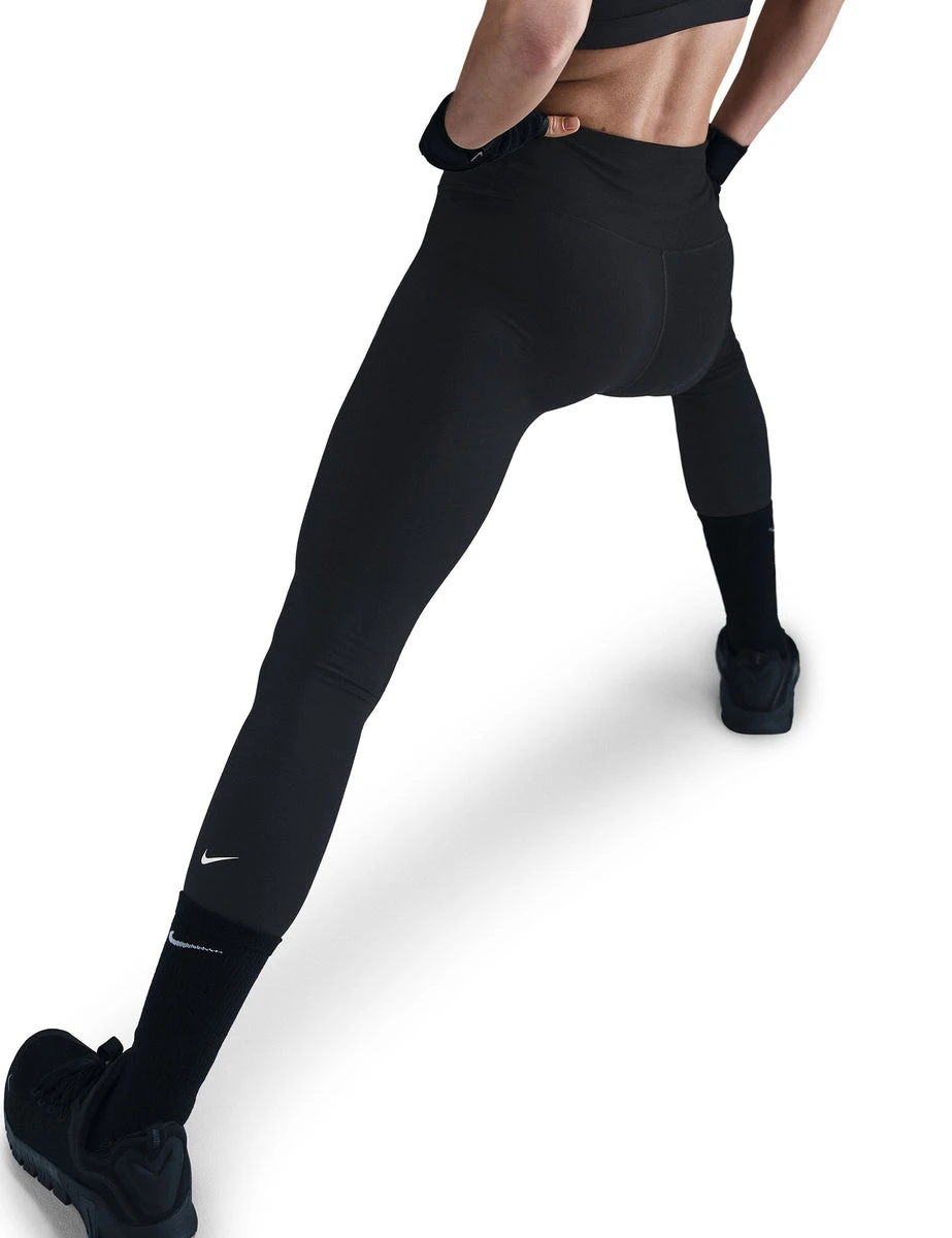 Nike One High Waisted Full Length Leggings - Black 4 Nike One High Waisted Full Length Leggings - Black - Image 2