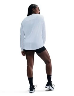 Nike One Relaxed Dri-FIT Long Sleeve Top - White -The Sports Edit Store nike one relaxed dri fit long sleeve top white fn2817 100 3