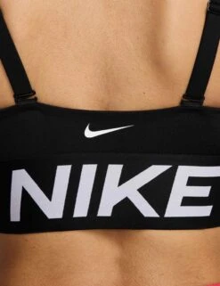Nike Pro Indy Plunge Medium-Support Sports Bra - Black/White -The Sports Edit Store nike pro indy plunge medium support bra black white hf7324 010 4