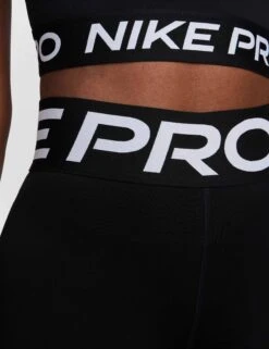 Nike Pro Sculpt High Waisted Leggings - Black/White -The Sports Edit Store nike pro sculpt hw leggings black white fv7382 010 3