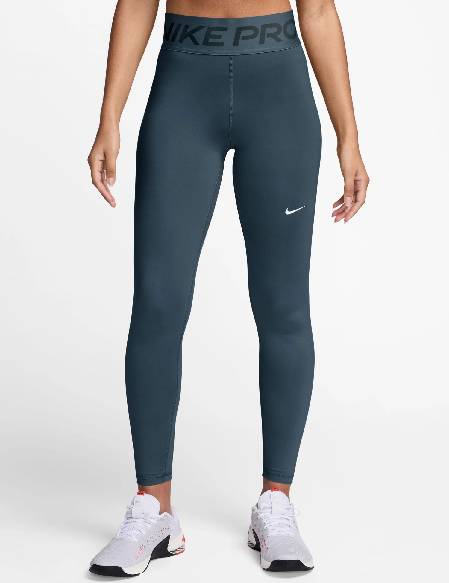 Nike Pro Sculpt High Waisted Leggings - Armory Navy/White 3 Nike Pro Sculpt High Waisted Leggings - Armory Navy/White