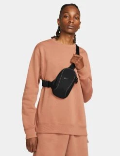 Nike Sportswear Essentials Cross-Body Bag - Black/Ironstone -The Sports Edit Store nike sportswear essentials cross body bag black ironstone DJ9794 010 4