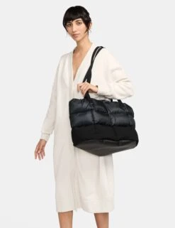 Nike Sportswear Puffle Tote Bag - Black/Anthracite/White -The Sports Edit Store nike sportswear puffle tote bag black anthracite white fz1316 010 8