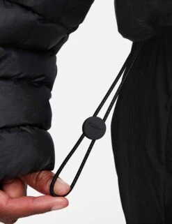 Nike Sportswear Swoosh Puffer Oversized Hooded Jacket - Black/White -The Sports Edit Store nike sportswear swoosh puffer oversized hooded jacket black fb8729 010 6