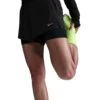 Nike Swift Dri-FIT Mid-Rise 2-in-1 Running Shorts - Black/Reflective Silver -The Sports Edit Store nike swift dri fit mid rise 2 in 1 running shorts black silver hj5376 010 1