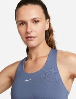 Nike Swoosh Bra Tank - Diffused Blue/White -The Sports Edit Store nike swoosh bra tank blue white DV9897 491 6