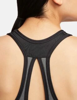Nike Swoosh High Support Bra - Black/Iron Grey/White -The Sports Edit Store nike swoosh high support bra black grey white DX6815 010 4