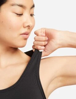 Nike Swoosh High Support Bra - Black/Iron Grey/White -The Sports Edit Store nike swoosh high support bra black grey white DX6815 010 5