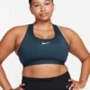 Nike Swoosh Medium Support Bra - Deep Jungle/White -The Sports Edit Store nike swoosh medium support bra jungle white dx6821 328 1