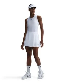 Nike Victory Dri-FIT Flouncy Tennis Skirt - White/Black -The Sports Edit Store nike victory dri fit flouncy tennis skirt white black fd6528 100 6