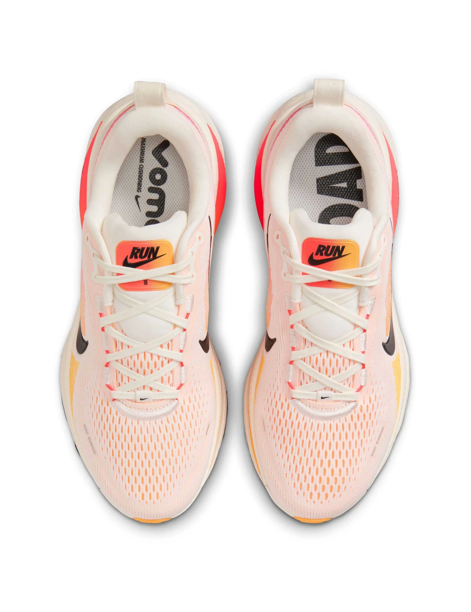 Nike Vomero 18 Running Shoes - Sail/Bright Crimson/Laser Orange/Black 6 Nike Vomero 18 Running Shoes - Sail/Bright Crimson/Laser Orange/Black - Image 4