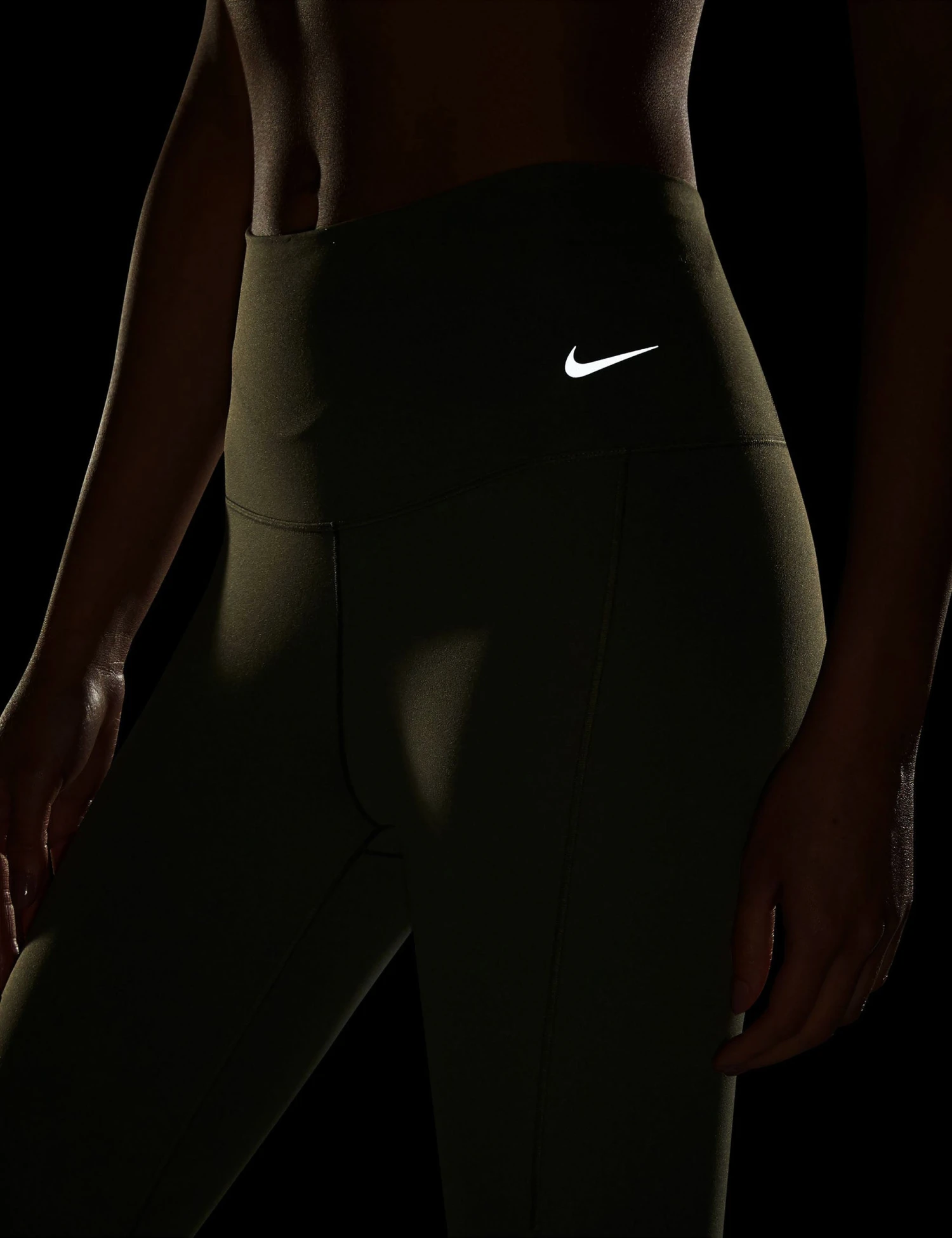 Nike Zenvy High Waisted Leggings - Cargo Khaki/Black 10 Nike Zenvy High Waisted Leggings - Cargo Khaki/Black - Image 8